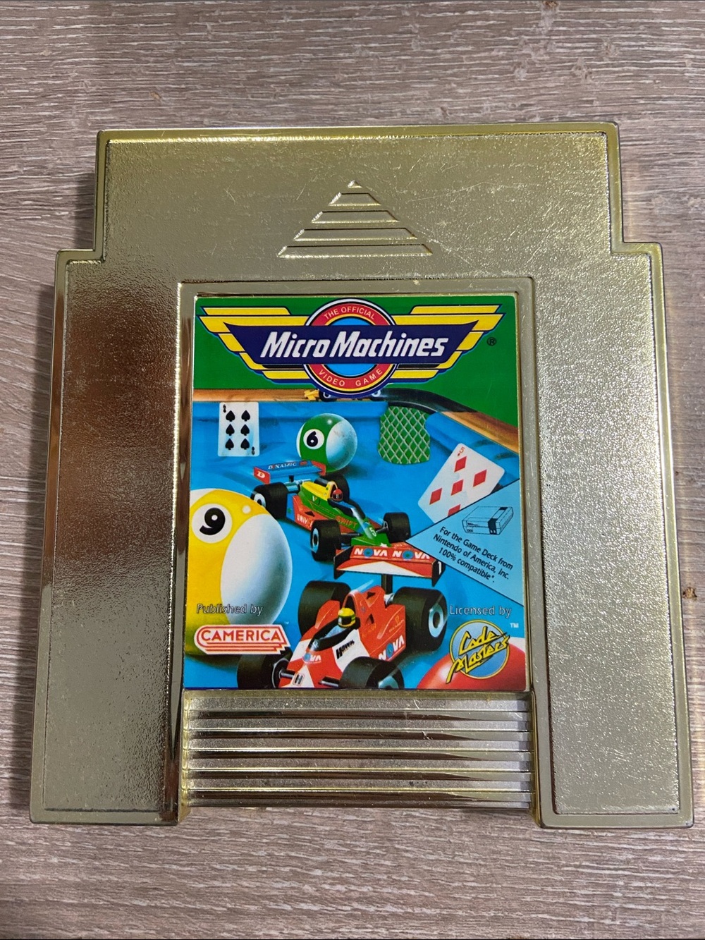 Micro Machines (Nintendo Entertainment System, 1991) Gold Cartridge NES Camerica